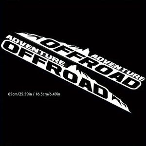 #630 2pcs Heavy-Duty Vinyl Decals - Off-Road Vehicle Stickers with "Adventure